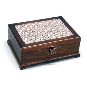 ash tree mother-of-pearl carving large jewel box